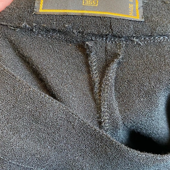 Fendi Black Trouser Dress Pants Women XS Vintage 80s 90s Slacks Wide Leg Tapered - Picture 11 of 11